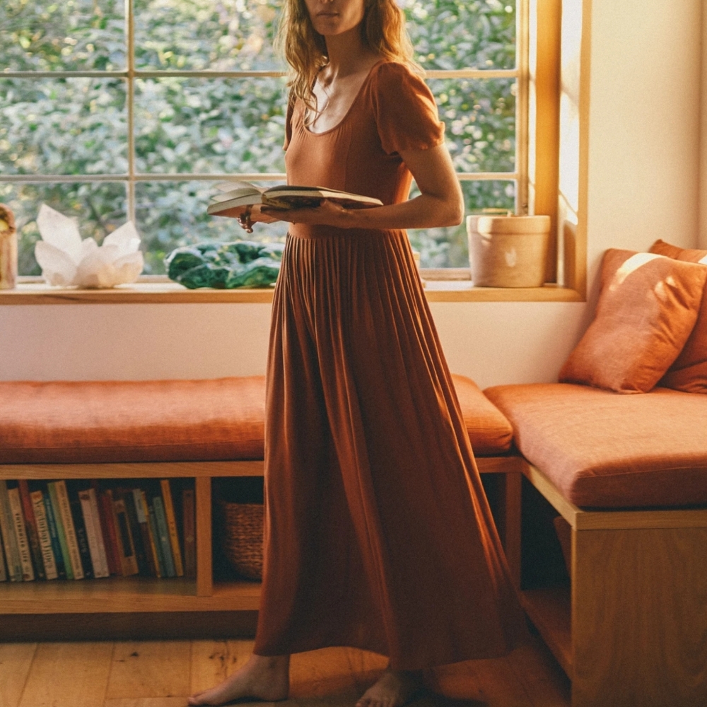 Christy Dawn The Scarlett Dress in Rust